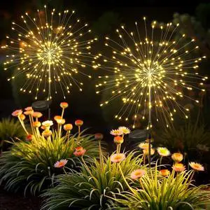 2Pack Solar Lights Outdoor, 120LED Firework Lights 2Pack Solar Lights Outdoor, 120LED Firework Lights