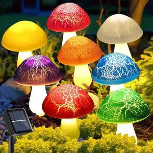 Solar Garden Decor Lights 8 Crack Mushrooms Outdoor Decor Stake Lights, Waterproof Solar Pathway Light Gardening Gifts for Garden Gnomes Backyard Flower Bed Christmas Decorations Solar Garden Decor Lights 8 Crack Mushrooms Outdoor Decor Stake Lights, Waterproof Solar Pathway Light Gardening Gifts for Garden Gnomes Backyard Flower Bed Christmas Decorations
