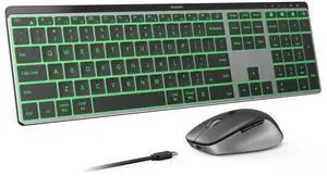 COE64-3 Pro Wireless Bluetooth Keyboard Mouse Combo, 7-Color Backlit COE64-3 Pro Wireless Bluetooth Keyboard Mouse Combo, 7-Color Backlit