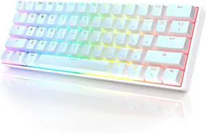 GK61 Mechanical Gaming Keyboard - 61 Keys Multi Color RGB Illuminated LED Backlit Wired Programmable for PC/Mac Gamer (Gateron Optical Brown, White) GK61 Mechanical Gaming Keyboard - 61 Keys Multi Color RGB Illuminated LED Backlit Wired Programmable for PC/Mac Gamer (Gateron Optical Brown, White)