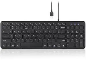 PERIBOARD-213U Wired Silent USB Scissor Keyboard - 14.45x4.76x0.70 Inches Compact Design with Number Pad - Black - US English (PB-213BUS-11738) PERIBOARD-213U Wired Silent USB Scissor Keyboard - 14.45x4.76x0.70 Inches Compact Design with Number Pad - Black - US English (PB-213BUS-11738)
