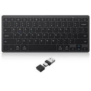 Compact Wireless Keyboard for PC/Tablet/Laptop, Type-C USB-A, Black Compact Wireless Keyboard for PC/Tablet/Laptop, Type-C USB-A, Black