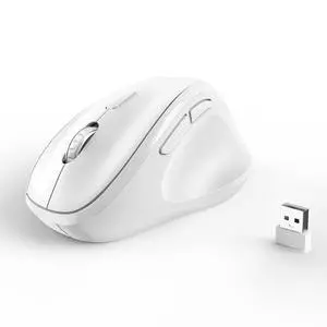 Ergonomic Wireless Mouse 2025 New Updated Smaller with USB-A Receiver for PC Computer, Laptop and Desktop, Ergo Mouse Vertical with Silent Clicks Long Battery Life, Up to 1600 DPI, White Ergonomic Wireless Mouse 2025 New Updated Smaller with USB-A Receiver for PC Computer, Laptop and Desktop, Ergo Mouse Vertical with Silent Clicks Long Battery Life, Up to 1600 DPI, White