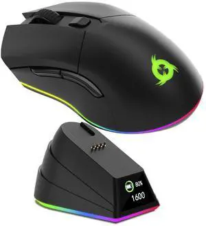 Blaze Pro Rechargeable Wireless Gaming Mouse with Charging Dock RGB & LCD Display - New Version - High-Precision Sensor and Long-Lasting Battery - Up to 6000 DPI - Great PC Gaming Mouse Wireless Blaze Pro Rechargeable Wireless Gaming Mouse with Charging Dock RGB & LCD Display - New Version - High-Precision Sensor and Long-Lasting Battery - Up to 6000 DPI - Great PC Gaming Mouse Wireless