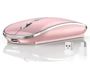 Wireless Mouse Chargeable Portable Silent USB and Type-C Dual Mode Wireless Mouse 3 Adjustable DPI for Laptop, Mac, Android, PC (Q23S Rose Gold) Wireless Mouse Chargeable Portable Silent USB and Type-C Dual Mode Wireless Mouse 3 Adjustable DPI for Laptop, Mac, Android, PC (Q23S Rose Gold)