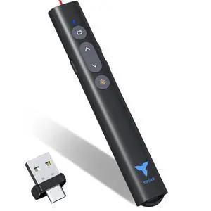 Clicker for Powerpoint Presentations, 100 Feet Presentation Clicker USB/USB-C 2 in 1 Slides Clicker for Mac/Win/Computer/Laptop Presentation Pointer Clicker for Powerpoint Presentations, 100 Feet Presentation Clicker USB/USB-C 2 in 1 Slides Clicker for Mac/Win/Computer/Laptop Presentation Pointer