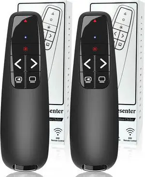 (2 Units) Wireless Presenter Remote, Clicker for Laptop PowerPoint Presentations Pointer, RF Computer Clicker for Presentations Remote, Slideshow/Smartboard/College/Classroom/PPT Clicker (2 Units) Wireless Presenter Remote, Clicker for Laptop PowerPoint Presentations Pointer, RF Computer Clicker for Presentations Remote, Slideshow/Smartboard/College/Classroom/PPT Clicker