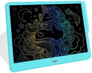 LCD Writing Tablet, Doodle Board Toys Gifts for 3-8 Year Old Girls Boys, 15 Inch Colorful Electronic Board Drawing Pad for Kids, Gifts for Toddler Educational Learning Travel Christmas, Blue LCD Writing Tablet, Doodle Board Toys Gifts for 3-8 Year Old Girls Boys, 15 Inch Colorful Electronic Board Drawing Pad for Kids, Gifts for Toddler Educational Learning Travel Christmas, Blue