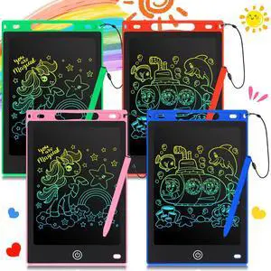 4 Pcs LCD Writing Tablet for Kid, Blue, Red, Green, Pink 4 Pcs LCD Writing Tablet for Kid, Blue, Red, Green, Pink