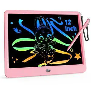 12 Inch LCD Writing Tablet with Anti-Lost Stylus, Erasable Doodle Board Colorful Toddler Drawing Pad, Car Travel School Games Toys for 3 4 5 6 7 8 Kids, Birthday Gift for Girls Boys Adults Pink 12 Inch LCD Writing Tablet with Anti-Lost Stylus, Erasable Doodle Board Colorful Toddler Drawing Pad, Car Travel School Games Toys for 3 4 5 6 7 8 Kids, Birthday Gift for Girls Boys Adults Pink
