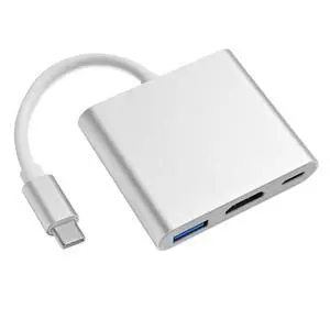 Type C to HDTV Adapter, Type C to HDTV Multiport Adapter with 4K HDMI Output3 in 1 to 4K HDMI,USB3.0 and USB C Charging Port, USB-C Digital AV Multiport Adapter for TV and Projector Type C to HDTV Adapter, Type C to HDTV Multiport Adapter with 4K HDMI Output3 in 1 to 4K HDMI,USB3.0 and USB C Charging Port, USB-C Digital AV Multiport Adapter for TV and Projector