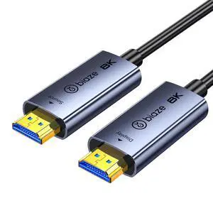 8K HDMI Fiber Optic Cable 35ft, HDMI 2.1 48Gbps, Supports 8K@60Hz 4K@120Hz, eARC HDR10 Dolby Vision, for Home Theater, Gaming PS5/Xbox, Projector, in-Wall Installation, Ultra HD Video 8K HDMI Fiber Optic Cable 35ft, HDMI 2.1 48Gbps, Supports 8K@60Hz 4K@120Hz, eARC HDR10 Dolby Vision, for Home Theater, Gaming PS5/Xbox, Projector, in-Wall Installation, Ultra HD Video