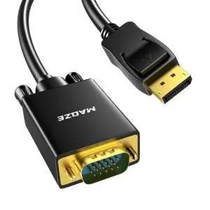 DisplayPort to VGA Cable 6.6FT, 1080P@60Hz DP Adapter for PC Monitor DisplayPort to VGA Cable 6.6FT, 1080P@60Hz DP Adapter for PC Monitor