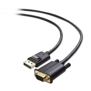 DisplayPort to VGA Cable, DP to VGA Cable, 3ft DisplayPort to VGA Cable, DP to VGA Cable, 3ft