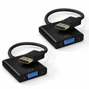 DisplayPort (DP) to VGA Cable Adapter 1080P DP Male to VGA DisplayPort (DP) to VGA Cable Adapter 1080P DP Male to VGA
