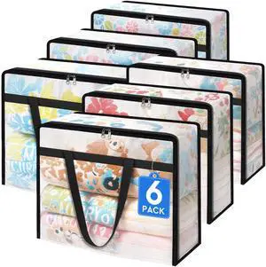 6 Pack Clear Storage Bags for Comforter, Clothes & Bedding, 40L 6 Pack Clear Storage Bags for Comforter, Clothes & Bedding, 40L