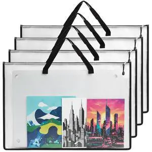 4pcs 24x36 Inches Art Portfolio Bags, Portfolio Folder for Artwork, Posters Storage Bag with Zipper and Handle Mesh Folder Organizers for Poster, Scrapbook, Keepsake and Bulletin Board 4pcs 24x36 Inches Art Portfolio Bags, Portfolio Folder for Artwork, Posters Storage Bag with Zipper and Handle Mesh Folder Organizers for Poster, Scrapbook, Keepsake and Bulletin Board