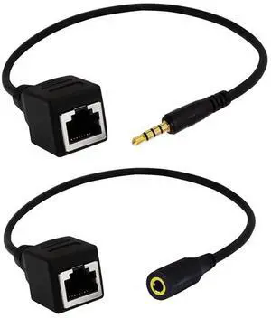 Network 3.5mm to RJ45 Female Adapter - DC 3.5mm Male & Female TRRS 4 Pole Jack - Touch Screen Device & KTV Cable Adapter Network 3.5mm to RJ45 Female Adapter - DC 3.5mm Male & Female TRRS 4 Pole Jack - Touch Screen Device & KTV Cable Adapter