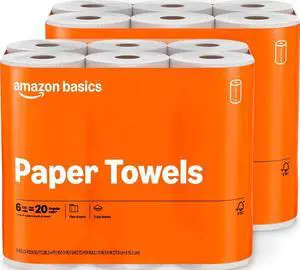 2-Ply Flex-Sheets Paper Towels, 12 Basics Rolls = 40 Regular Rolls, Everyday Value with 150 Sheets per Roll, Packaging May Vary 2-Ply Flex-Sheets Paper Towels, 12 Basics Rolls = 40 Regular Rolls, Everyday Value with 150 Sheets per Roll, Packaging May Vary