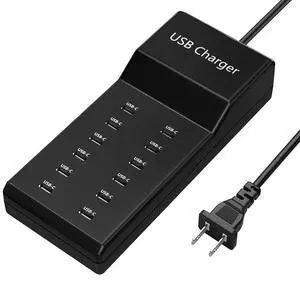 USB C Charging Station, 60W 12-Port USB C Charger, USB C Charger Multiple Devices, USB C Plug Desktop Charger Hub, USB C Wall Charger for iPhone 15/14/13/12, USB Powe Adapter for Samsung S24/S23/S22 USB C Charging Station, 60W 12-Port USB C Charger, USB C Charger Multiple Devices, USB C Plug Desktop Charger Hub, USB C Wall Charger for iPhone 15/14/13/12, USB Powe Adapter for Samsung S24/S23/S22