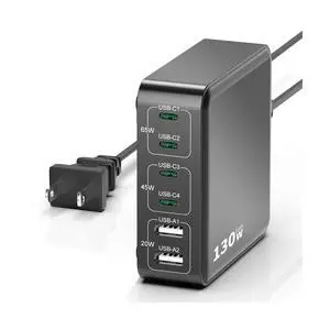 Charging Station for Multiple Devices : 130W 6 Port GaN Fast USB C Charger Station, Compact Multi Port PD 65W 45W Charger for iPhone 17/16 15/14/13/Pro Max Charging Station for Multiple Devices : 130W 6 Port GaN Fast USB C Charger Station, Compact Multi Port PD 65W 45W Charger for iPhone 17/16 15/14/13/Pro Max