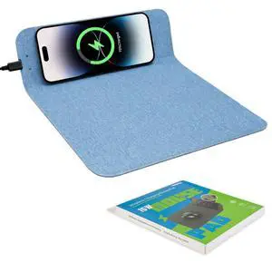 Fast Wireless Charging Mouse Pad 15W, Office Desk Pad with Ultra-Smooth Surface Non-Slip Rubber Base, Waterproof Mousepad for Computers/Office/Work/Home/Pad for iPhone Samsung (Blue) Fast Wireless Charging Mouse Pad 15W, Office Desk Pad with Ultra-Smooth Surface Non-Slip Rubber Base, Waterproof Mousepad for Computers/Office/Work/Home/Pad for iPhone Samsung (Blue)