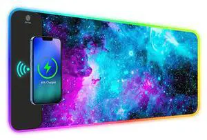 RGB Gaming Wireless Charging Mouse Pad, 5/7.5/10/15W 10 Light Modes RGB Gaming Wireless Charging Mouse Pad, 5/7.5/10/15W 10 Light Modes