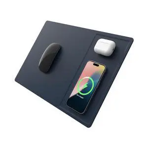 H3 PRO Dual Qi Wireless Charging Mouse Pad Dual Fast Wireless Chargers for Smartphones and Earbuds Smooth Surface with Anti-Slip Base for Home and Office Use (Frost Blue) H3 PRO Dual Qi Wireless Charging Mouse Pad Dual Fast Wireless Chargers for Smartphones and Earbuds Smooth Surface with Anti-Slip Base for Home and Office Use (Frost Blue)