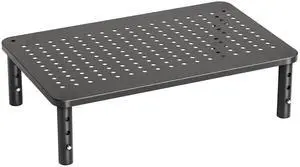 Monitor Stand, Monitor Stand Riser 3 Height Adjustable, Monitor Riser with Airflow Vents, Laptop Stand for Desk, Laptop Riser, Desk Organizer for Monitor, Laptop, PC, Printer Monitor Stand, Monitor Stand Riser 3 Height Adjustable, Monitor Riser with Airflow Vents, Laptop Stand for Desk, Laptop Riser, Desk Organizer for Monitor, Laptop, PC, Printer