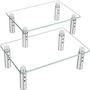 2 Pack Monitor Stand Riser, 3 Height Adjustable Laptop Stand Riser, Monitor Stand Riser for PC, Computer, Laptop Clear HD06T-201 2 Pack Monitor Stand Riser, 3 Height Adjustable Laptop Stand Riser, Monitor Stand Riser for PC, Computer, Laptop Clear HD06T-201