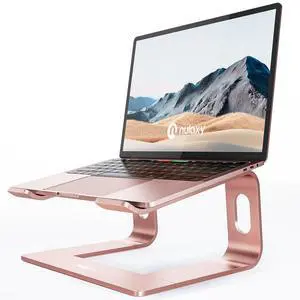 Full Aluminum Laptop Stand, Stable Support to 22 lbs, Rose Gold Full Aluminum Laptop Stand, Stable Support to 22 lbs, Rose Gold