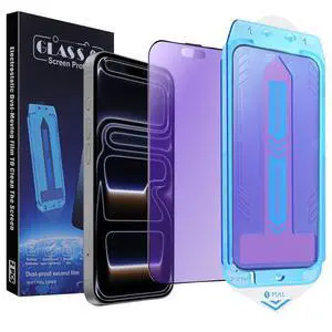 2-Pack Anti Blue Light Matte Screen Protector for iPhone 17 Pro Max 6.9-inch,9H Tempered Glass, Full Coverage, Anti-Fingerprint, Auto Dust-Elimination, No Bubble, Easy Installation 2-Pack Anti Blue Light Matte Screen Protector for iPhone 17 Pro Max 6.9-inch,9H Tempered Glass, Full Coverage, Anti-Fingerprint, Auto Dust-Elimination, No Bubble, Easy Installation