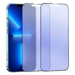 2 Pack Matte Anti Blue Light Screen Protector for iPhone 13 Pro Max/iPhone 14 Plus, Anti Glare, Blue Light Blocking, Eye Protection, Strong Hardness Scratch Resistant Tempered Glass Film 2 Pack Matte Anti Blue Light Screen Protector for iPhone 13 Pro Max/iPhone 14 Plus, Anti Glare, Blue Light Blocking, Eye Protection, Strong Hardness Scratch Resistant Tempered Glass Film