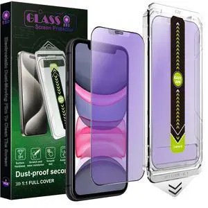 (2-Pack Anti Blue Light Matte Screen Protector for iPhone 11/XR (6.1-Inch),9H Tempered Glass,Anti-Glare,Full Coverage,Anti-Fingerprint,Auto Dust Removal,Bubble-Free (2-Pack Anti Blue Light Matte Screen Protector for iPhone 11/XR (6.1-Inch),9H Tempered Glass,Anti-Glare,Full Coverage,Anti-Fingerprint,Auto Dust Removal,Bubble-Free