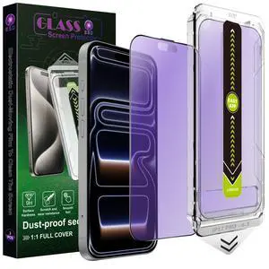 2-Pack Anti Blue Light Blocking Matte Screen Protector for iPhone 17 Pro (6.3-Inch),Anti-Glare,9H Tempered Glass,Full Coverage,Anti-Fingerprint,Auto Dust Removal,Bubble-Free 2-Pack Anti Blue Light Blocking Matte Screen Protector for iPhone 17 Pro (6.3-Inch),Anti-Glare,9H Tempered Glass,Full Coverage,Anti-Fingerprint,Auto Dust Removal,Bubble-Free
