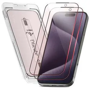 2-Pack Red Light Converter Screen Protector for iPhone 15 Pro Max, Quantum Dot Technology Converts Blue Light to Red Light for Better Sleep & Eye Comfort, 9H Tempered Glass with Easy-Install Frame 2-Pack Red Light Converter Screen Protector for iPhone 15 Pro Max, Quantum Dot Technology Converts Blue Light to Red Light for Better Sleep & Eye Comfort, 9H Tempered Glass with Easy-Install Frame