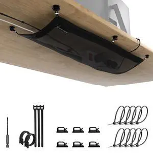 Cable Management net - Under Desk Cable Management Tray - Cable net - Wire Management Under Desk - Cord Organizer Cable Management net - Under Desk Cable Management Tray - Cable net - Wire Management Under Desk - Cord Organizer