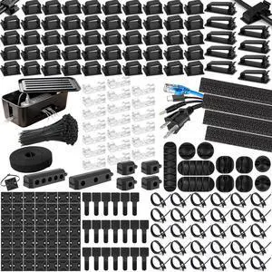 353 PCS Cable Management Kit Cable Management Box for Desk Organizer 353 PCS Cable Management Kit Cable Management Box for Desk Organizer
