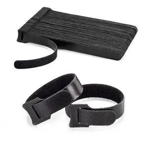 Cable Ties Reusable, 6 Inch Black Cord Management Straps Cable Ties Reusable, 6 Inch Black Cord Management Straps