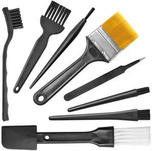 Small Portable Nylon Anti Static Brushes Electronics Computer Keyboard Laptop Cleaning Brush Kit (Black, Set of 8) Small Portable Nylon Anti Static Brushes Electronics Computer Keyboard Laptop Cleaning Brush Kit (Black, Set of 8)