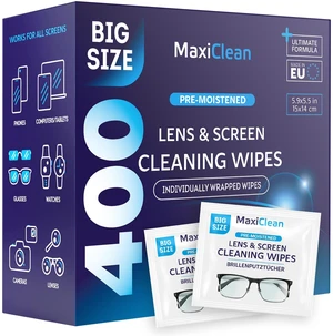 Glasses Wipes Lens Cleaner - Lens Wipes for Eyeglasses - 400 Pre-moistened Individually Wrapped Wipes for Eye Glasses, Electronics, Phone, Computer, Laptop Screen - Camera Lens Cleaner - Made in EU Glasses Wipes Lens Cleaner - Lens Wipes for Eyeglasses - 400 Pre-moistened Individually Wrapped Wipes for Eye Glasses, Electronics, Phone, Computer, Laptop Screen - Camera Lens Cleaner - Made in EU