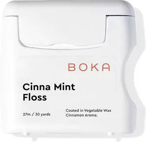 Boka Cinna Mint Woven Dental Floss 1pack | Plant-based vegetable wax, teflon-free waxed floss for gentle teeth cleaning, expandable string for tight spaces. Boka Cinna Mint Woven Dental Floss 1pack | Plant-based vegetable wax, teflon-free waxed floss for gentle teeth cleaning, expandable string for tight spaces.