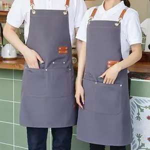 Kitchen Apron, Work Apron,Cotton Canvas Cross Back Waterproof Work Aprons for Kitchen Cooking Bib Canvas,Restaurant kitchenMultiple Pockets, Gardening, Painting, BBQ, Milk Tea shop, Fruit shop Kitchen Apron, Work Apron,Cotton Canvas Cross Back Waterproof Work Aprons for Kitchen Cooking Bib Canvas,Restaurant kitchenMultiple Pockets, Gardening, Painting, BBQ, Milk Tea shop, Fruit shop