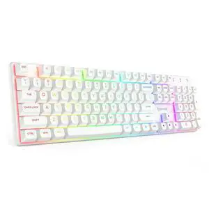 K710 Wireless Mechanical Gaming Keyboard, Bluetooth/2.4G/Wired Tri-Mode, RGB Backlit, Linear Red Switch, Rechargeable Battery, Solid Metal Panel, PBT Keycaps for PC/Mac, White K710 Wireless Mechanical Gaming Keyboard, Bluetooth/2.4G/Wired Tri-Mode, RGB Backlit, Linear Red Switch, Rechargeable Battery, Solid Metal Panel, PBT Keycaps for PC/Mac, White