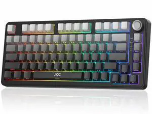 GK330 Gaming Keyboard, Hot Swappable Wireless Mechanical Keyboard Support BT/2.4GHz/USB-C, RGB Backlit, Pre-lubed Reaper Switches, Anti-ghosting, 75% Gasket Custom Keyboard with Five-Layer Padding GK330 Gaming Keyboard, Hot Swappable Wireless Mechanical Keyboard Support BT/2.4GHz/USB-C, RGB Backlit, Pre-lubed Reaper Switches, Anti-ghosting, 75% Gasket Custom Keyboard with Five-Layer Padding