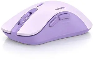 Bluetooth Wireless Mouse, Dual Bluetooth & 2.4GHz USB Receiver, Right-Hand Design, Quiet Clicks, Low Power, Portable Multi-Device Compatibility for MacBook, Laptop, Computer, iPad, PC - Purple Bluetooth Wireless Mouse, Dual Bluetooth & 2.4GHz USB Receiver, Right-Hand Design, Quiet Clicks, Low Power, Portable Multi-Device Compatibility for MacBook, Laptop, Computer, iPad, PC - Purple