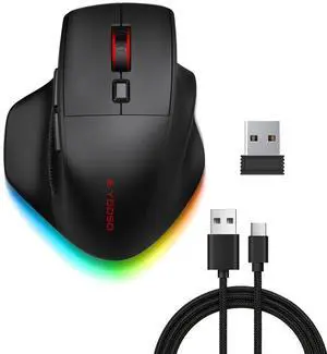 X54 Rechargeable Ergonomic Wireless/Bluetooth/Wired Mouse,M/large hand,Quiet Clicks,Lowkey RGB Lights for Office/Gaming,1000mAH Battery,3200 DPI,Mice for Laptop/Computer/PC/Macbook/Chromebook X54 Rechargeable Ergonomic Wireless/Bluetooth/Wired Mouse,M/large hand,Quiet Clicks,Lowkey RGB Lights for Office/Gaming,1000mAH Battery,3200 DPI,Mice for Laptop/Computer/PC/Macbook/Chromebook