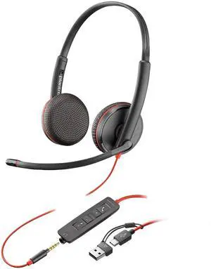 Blackwire 3325 Wired Headset (Plantronics) Flexible Microphone Boom Hi-fi Stereo - Connect to PC/Mac/Mobile via USB-C, USB-A, or 3.5 mm - Works with Teams, Zoom - Amazon Exclusive Blackwire 3325 Wired Headset (Plantronics) Flexible Microphone Boom Hi-fi Stereo - Connect to PC/Mac/Mobile via USB-C, USB-A, or 3.5 mm - Works with Teams, Zoom - Amazon Exclusive