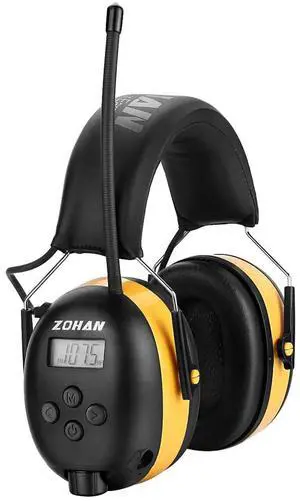 AM/FM Radio Headphone with Digital Display,30dB SNR,Ear Protection Noise Reduction Earmuffs for Mowing,Comfortable Hearing Protector(Yellow,Radio) AM/FM Radio Headphone with Digital Display,30dB SNR,Ear Protection Noise Reduction Earmuffs for Mowing,Comfortable Hearing Protector(Yellow,Radio)