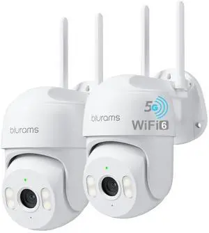 2Pack Security Cameras Outdoor Wired, 2K 360° PTZ Outdoor Security Camera, Weatherproof, 24/7 Recording with SD Card, Color Night Vision, AI Human Tracking, 2.4/5GHz WiFi6, Work with Alexa 2Pack Security Cameras Outdoor Wired, 2K 360° PTZ Outdoor Security Camera, Weatherproof, 24/7 Recording with SD Card, Color Night Vision, AI Human Tracking, 2.4/5GHz WiFi6, Work with Alexa
